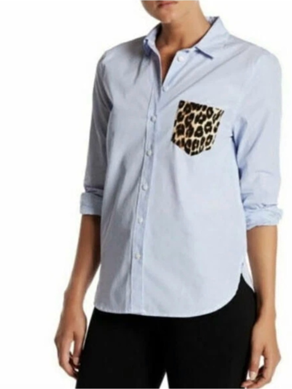 EQUIPMENT Leema Pocket Blouse Pin Stripe
& Leopard